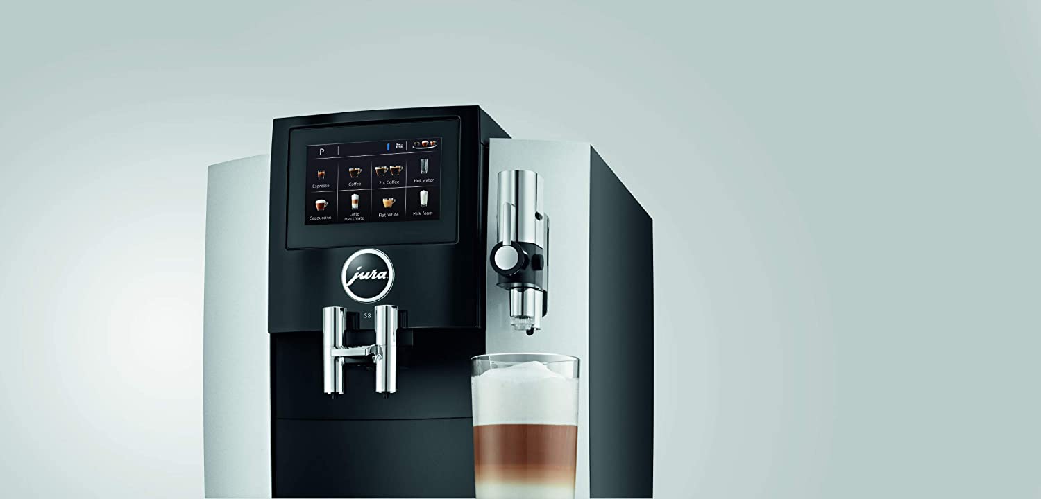 Jura S8 Automatic Coffee Machine Moonlight Silver